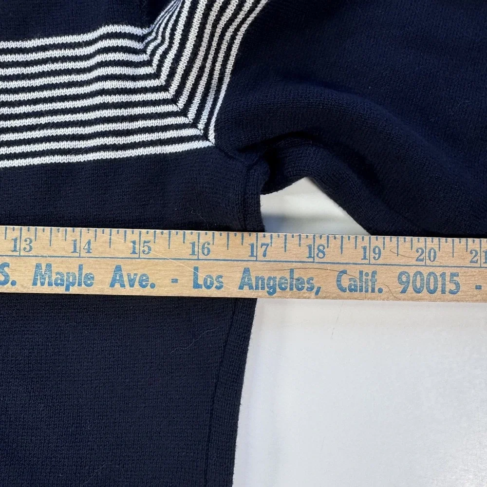 GAP Boatneck Nautical Bib Striped Sweater Womens Small Indigo Blue‎ Knit